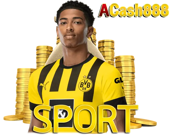 ACASH888 แทงบอลเว็บตรง ไอคอนนักฟุตบอลชุดเหลืองดำพร้อมเหรียญทอง โทนทองพรีเมียมสปอร์ต